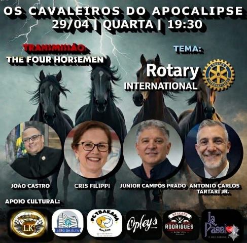 Cavaleiros do Apocalipse debatem o papel do Rotary Internacional em nova edição do projeto