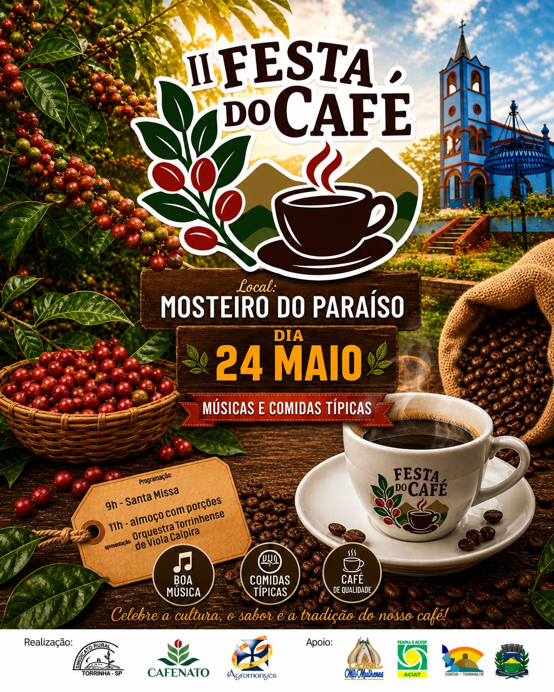 II Festa do Café movimenta Torrinha e reforça tradição cafeeira da região