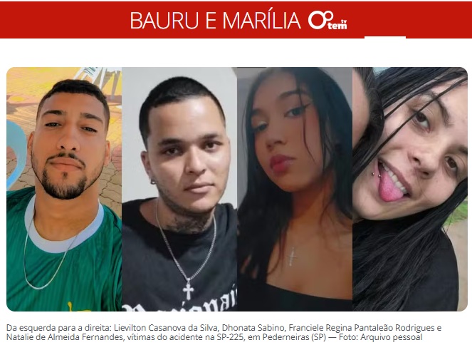 Tragédia na SP-225: motorista foge após matar quatro jovens, se apresenta horas depois e acaba preso