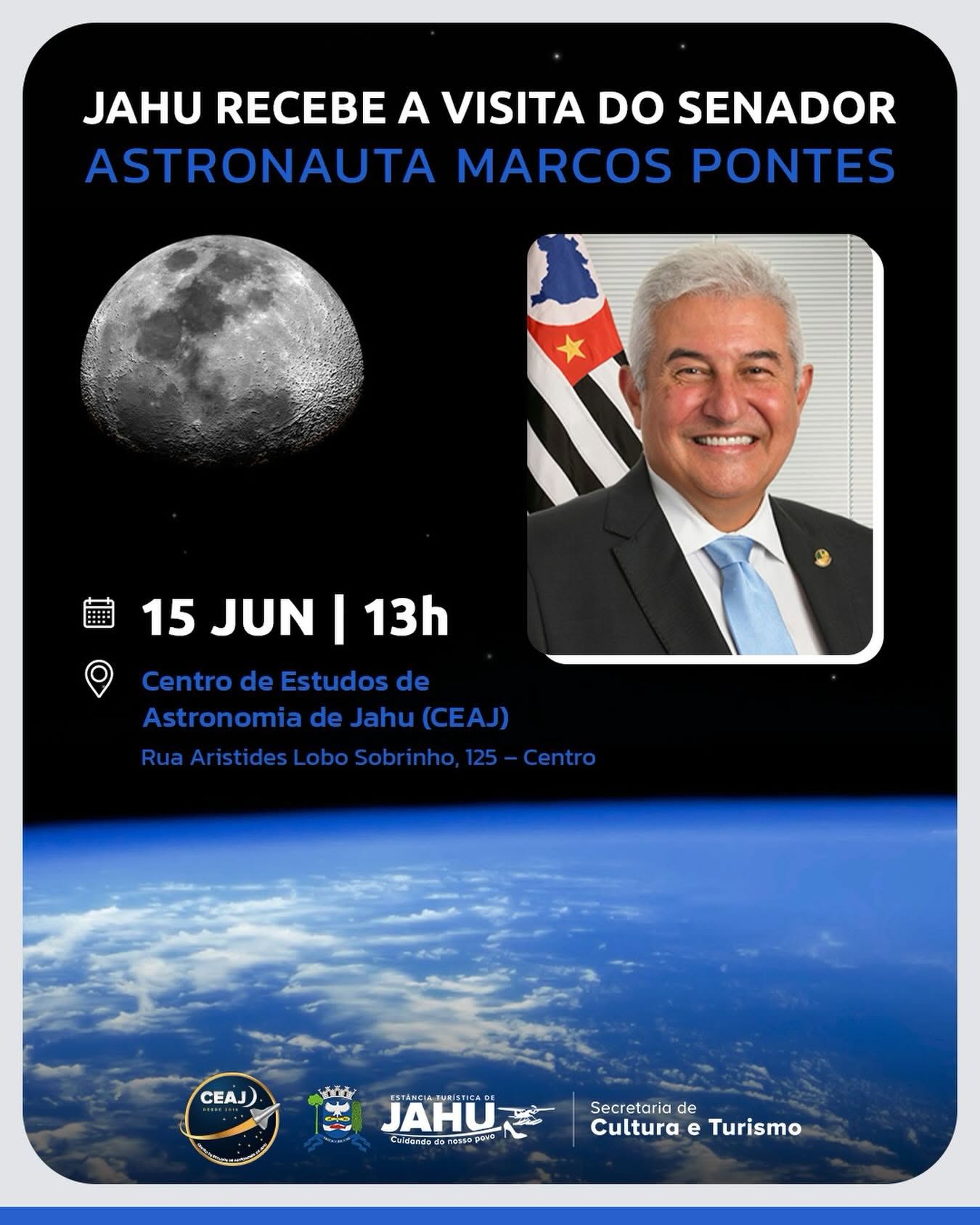 Senador Marcos Pontes visita o CEAJ em Jaú na próxima segunda-feira: votações polêmicas no Senado