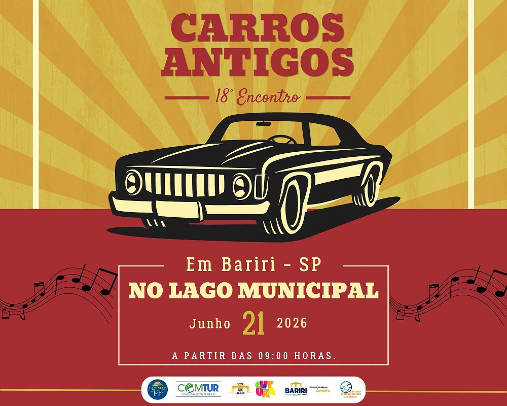 Noticiantes informa: “Encontro de Carros Antigos movimenta Bariri neste domingo”
