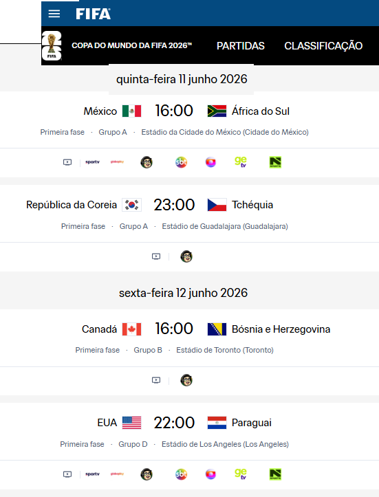 Abertura da Copa 2026 terá eventos simultâneos em três países: cerimônia dia 11 de junho, a partir das 14h30