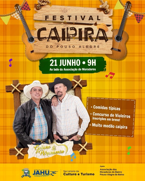 Festival Caipira de Jaú prepara mais uma edição com concurso de violeiros e show de Goiano & Paranaense