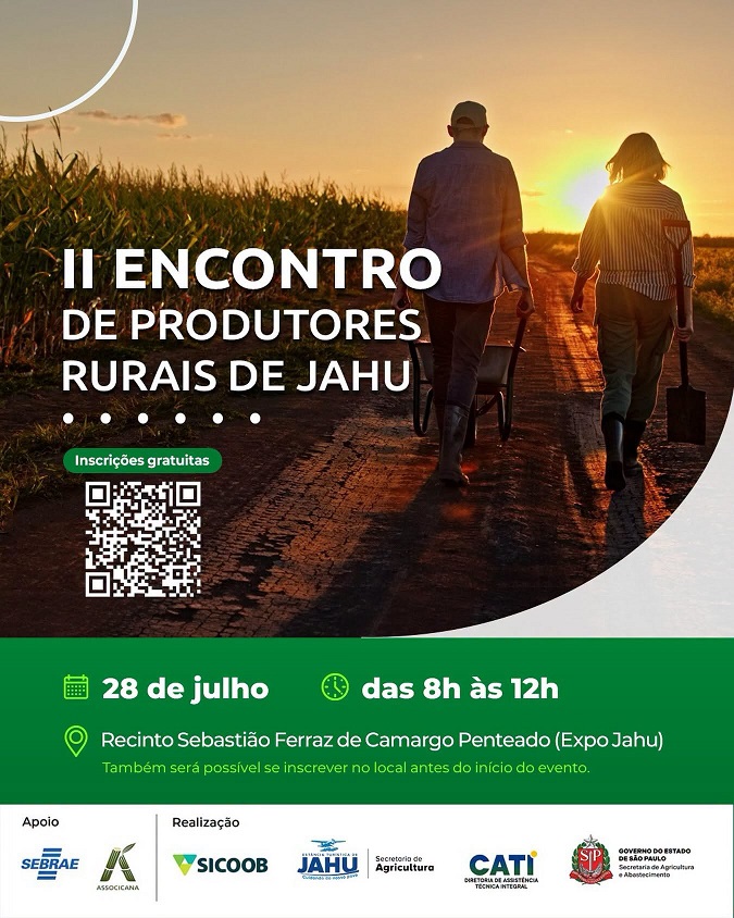 INSCRIÇÕES ABERTAS PARA O II ENCONTRO DE PRODUTORES RURAIS DE JAÚ
