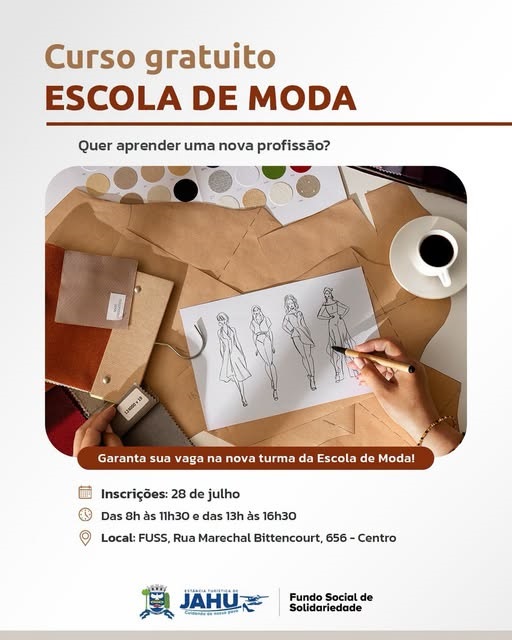 Escola de Moda abre inscrições para nova turma gratuita em Jaú